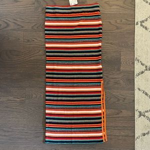 Zara NWT elastic waist multi color striped skirt